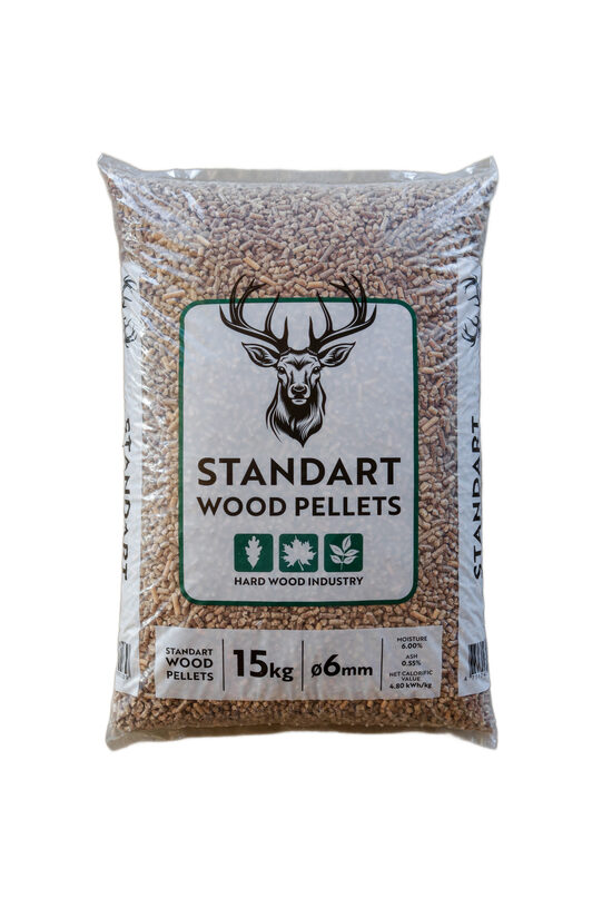 Kokskaidu granulas "Standarts" 6mm, 15 kg, maiss